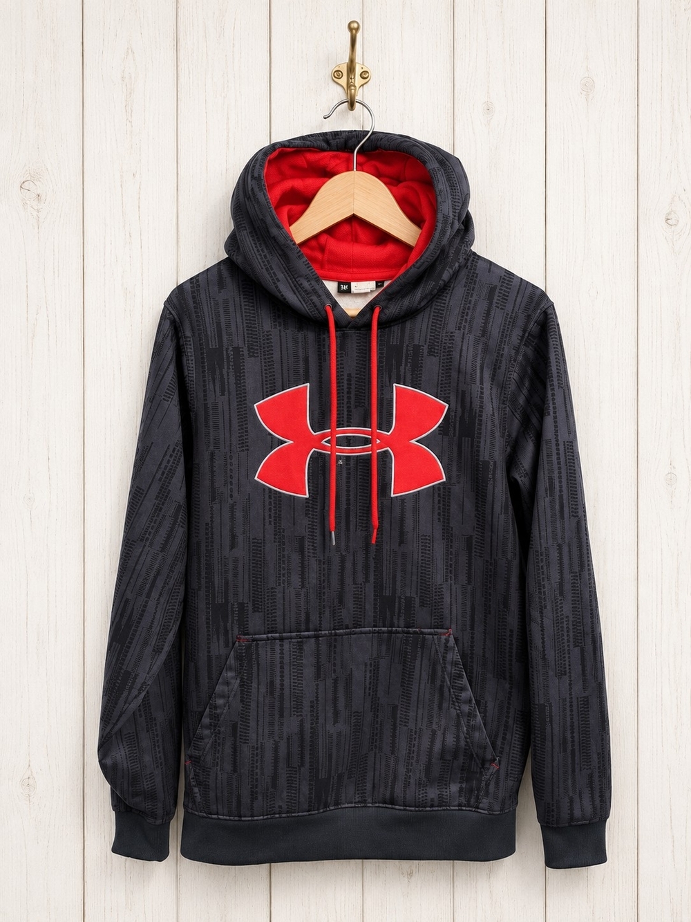 Under Armour Kids' Black & Red Logo Hoodie Jacket